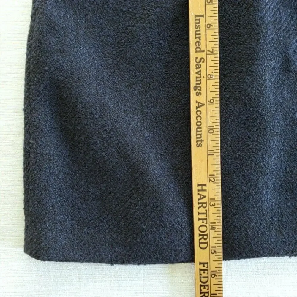 Gap Wool Blend Skirt Womens 10 Navy Blue Mini Lined Career Casual Academia Twee